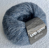 Пряжа с альпакой Пыльно-голубой