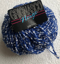 Букле Синий с белым