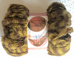 Фантазийная Пряжа Коричнево-Горчичный