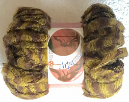 Фантазийная Пряжа Коричнево-Горчичный