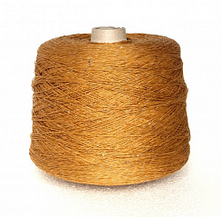 Лен Рыжий меланж с пайетками