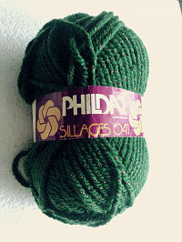 Смесовая Пряжа Зеленый с красным