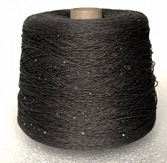 Лен Темно-серый с пайетками