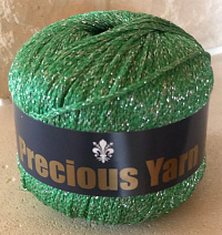 Люрекс Зеленый с серебром