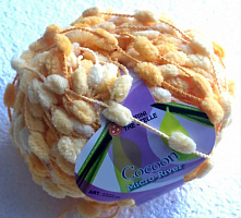 Фантазийная Пряжа Желтый с Белым